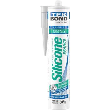 Imagem de Borracha De Silicone A Base D'água Branco 305 G Tekbond - Impermeável,