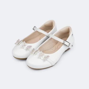 Imagem de Sapato Sapatilha Bebê Pampili Angel Branco C/Borboletas, 19