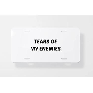 Imagem de Capa para placa de carro Tears of My Enemies - Capa para placa de carro nova para carro - Capa de moldura da placa de carro 15 x 30 cm