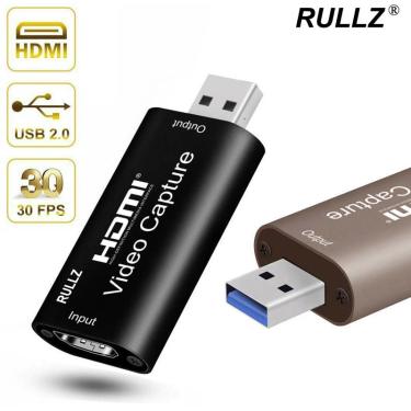 Imagem de Rullz mini 4k usb 2.0 3.0 hdmi  placa de captura de vídeo 1080p 60fps  para telefone  computador
