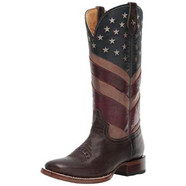 Imagem de ROPER Bota feminina Old Glory Western, Marrom/Marrom, 5 Wide