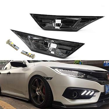 Imagem de NSLUMO Luzes laterais de LED dianteiras para Honda Civic 10ª geração 2016-2021 Coupe Hatchback com 2 peças lâmpadas T10 OEM #HO2551127N