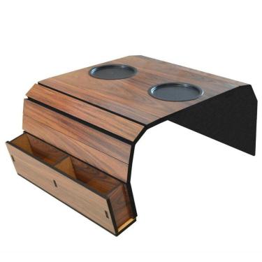 Imagem de Suporte Porta Copos Com Porta Controle Braço Sofá Casa