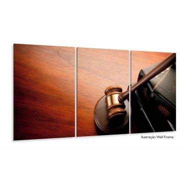 Imagem de Quadro Decorativo Advocacia 3 peças Mosaico 120x60