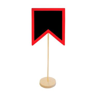 Imagem de Mini Lousa Bandeirinha com Haste Vermelha Grintoy 1und