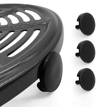 Imagem de Pés de borracha ALJ para fritadeiras a ar Ninja, amortecedores de borracha atualizados de 3 peças, amortecedores de silicone, peças de silicone, protetores de amortecedor, tampas de clipe de silicone para rack de placas mais nítidas da bandeja da fritadeira a ar