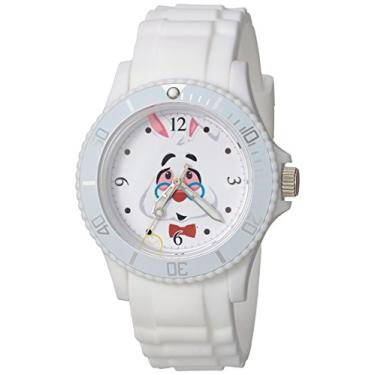 Imagem de DISNEY Relógio Feminino Alice Analógico-Quartzo com Pulseira de Plástico Branco, 20 (Modelo: WDS000363)