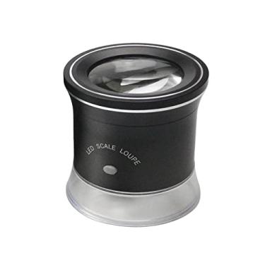 Imagem de Qudai 30X Escala LED Lupa Lupa Iluminada com 6 Brancos 3 Luzes Lupa Recarregável Escala de Retículo Intercambiável para Jóias PCB Carimbo de Moeda Pintura Têxtil Antiga, com Bolsa com Zíper