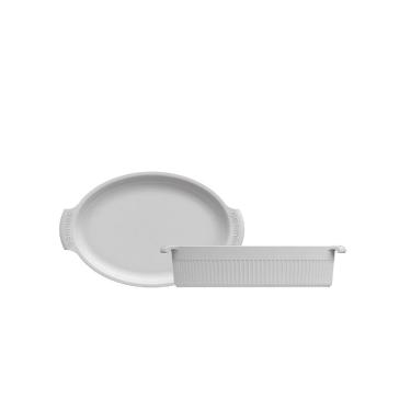 Imagem de Forma Oval G de Porcelana Branco Assar e Servir Germer
