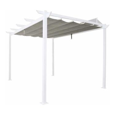 Imagem de Pergolado Aluminio Cinza E Branco 400x282cm Premium Outdoor