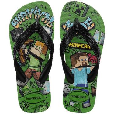 Imagem de Chinelo Havaianas Kids Top Minecraft Bege Palha