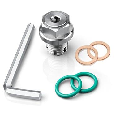 Imagem de DEEFILL M14.1-1,5 x 15 mm Plugue de drenagem de óleo Piggyback grande, kit de reparo de rosca para bandeja de óleo autoatarraxante de aço inoxidável