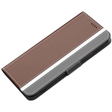 Imagem de HAODEE Capa de telefone de concha de fivela magnética, para Apple iPhone 12 Pro Max (2020) 6,7 polegadas imitação de couro Folio Flip Stand Case Wallet [porta-cartão] (Cor: marrom)