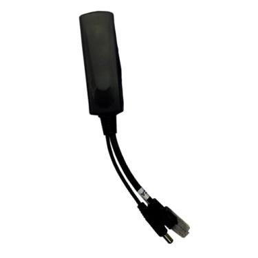 Imagem de Kit 5 Pecas Adaptador Poe Interno Preto 120m Para Camera Ip 48v 12v 2a