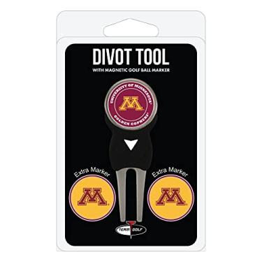 Imagem de Team Golf NCAA Minnesota Golden Gophers Divot Tool com 3 marcadores de bola de golfe, os marcadores são esmaltes magnéticos de dupla face removíveis
