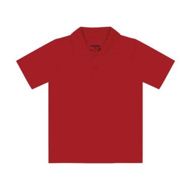 Imagem de Camiseta Polo Infantil Vermelha Rovitex 100% Algodao