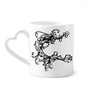 Imagem de Decoração barroca flor padrão moderno caneca café cerâmica copo coração vidro