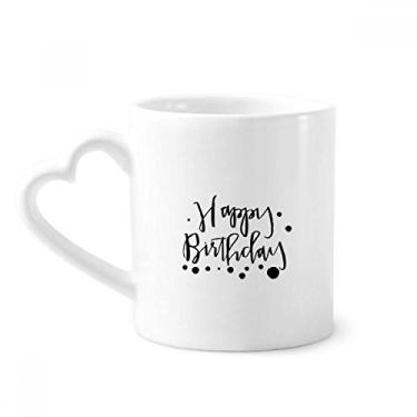 Imagem de Happy Birthday Gifts Blessing Best Wishes Caneca de café cerâmica copo de coração de vidro