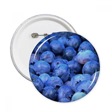 Imagem de Broche redondo com imagem de frutas tropicais de mirtilo fresco, emblema, acessório, decoração, 5 peças