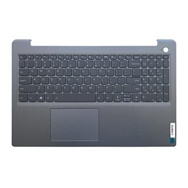 Imagem de LTPRPTS Capa superior para laptop de substituição com apoio de mão retroiluminado teclado touchpad peça de montagem para Lenovo ideapad 3-15ITL6 5CB1B65660 Cinza