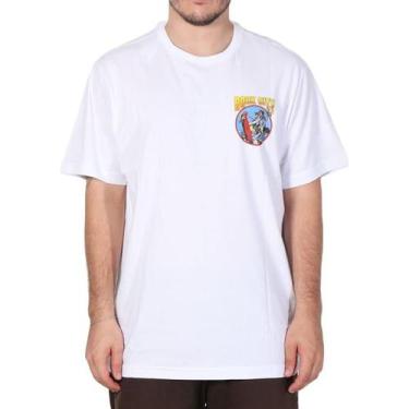 Imagem de Camiseta Rock City Caveira Bali Skate Old School Branco