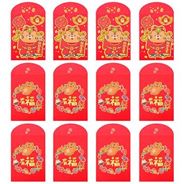 Imagem de FAVOMOTO 18 Unidades 2022 Envelope Vermelho Pacotes Vermelhos Cny Pacote Vermelho Boa Sorte Pacote Vermelho Envelopes De Dinheiro 2022 Envelopes Vermelhos Ano Hongbao Papel China Sortudo