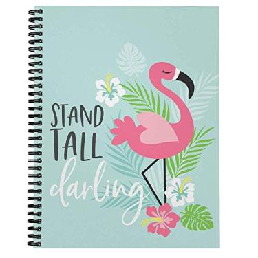 Imagem de Caderno/diário espiral motivacional de 21,5 cm x 28 cm, 120 páginas pautadas largas, capa laminada brilhante durável, espiral preta de arame. Feito nos EUA