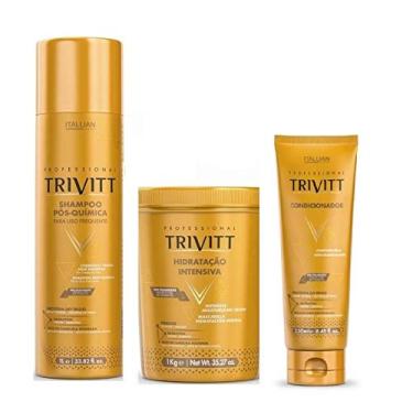 Imagem de Pós-Química 1l, Máscara 1kg e Condicionador 250ml Trivitt