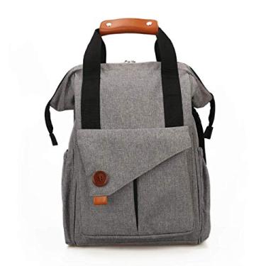 Imagem de Mochila multifuncional para troca - grande capacidade, mochila multifuncional para fraldas, design de gancho para carrinho, tecido de poliéster, simplicidade elegante e alta capacidade