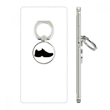 Imagem de Tênis esportivo masculino preto padrão contornado anel de telefone suporte de laço ajustável