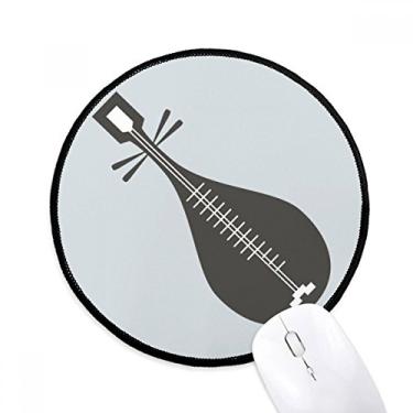 Imagem de Pipa Instruments – Mousepads redondos antiderrapantes com bordas costuradas pretas para presente de escritório