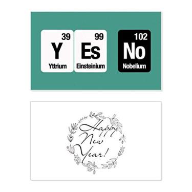 Imagem de Yes No Chemical Element Science New Year Festival Cartão de felicitações Bless Message Present