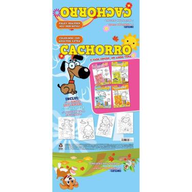 Imagem de Cachorro - Colorindo com Adesivos