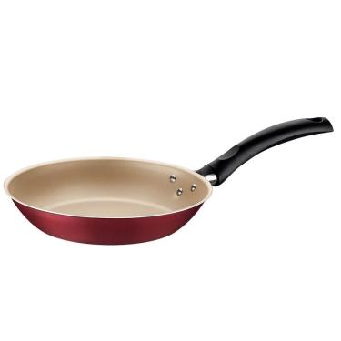 Imagem de Frigideira Antiaderente Tramontina Turim 20cm Alumínio Starflon Max Vermelha 0,8L