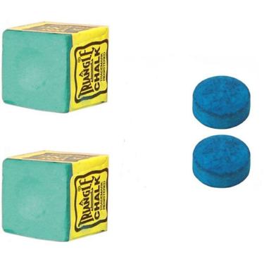 Imagem de 2 Giz Triangle Verde + 2 Sola Master Macia Sinuca