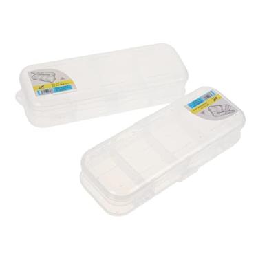 Imagem de VILLCASE 12 Peças Caixa De Artigos De Papelaria De Camada Dupla Bonitos Estojos De Lápis Transparentes Bolsa De Lápis Transparente Recipientes De Armazenamento De Caneta Recipientes De