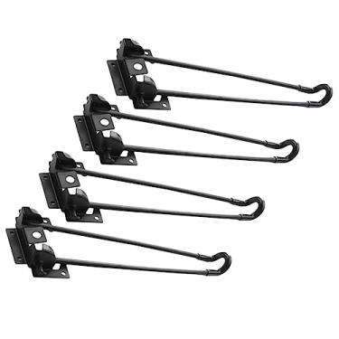 Imagem de TOVINANNA 4 peças de pernas de mesa dobráveis extensor de mesa de canto pernas de metal para mesa de jantar pernas dobráveis suporte dobrável banco cadeira de substituição ferro cadeira de café pernas