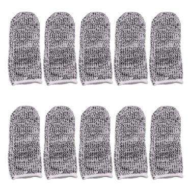 Imagem de menolana 10 pçs dedo polegar luvas dedo capa trabalhador compressão dedo mangas náilon mão cobrindo luvas antiderrapante dedo polegar berços