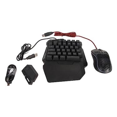 Imagem de Combo de teclado e mouse para jogos, conversor de teclado e mouse com função turbo com fio, teclado e conversor para jogos, adaptador de mouse e teclado para jogos Plug and Play