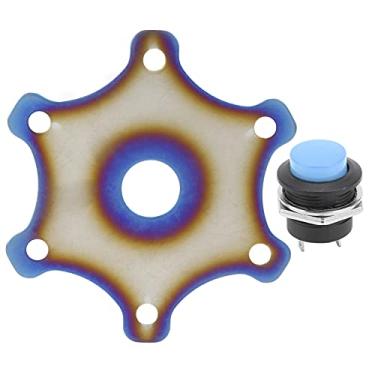 Imagem de Tampa do botão da buzina do volante, interruptor da buzina de 6 parafusos Substituição reforçada para OMP para carro de corrida(Azul)