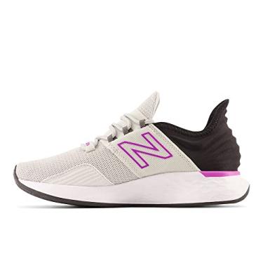 Imagem de New Balance Tênis feminino Fresh Foam Roav V1, Matéria cinza/verão aqua/rosa cósmica, 6 Wide