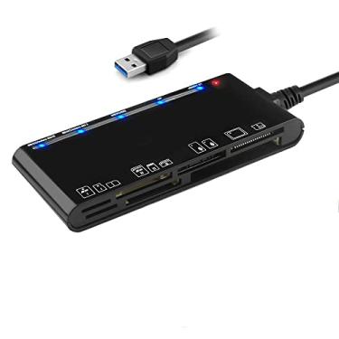 Imagem de Leitor de cartão de memória USB 3.0 com vários compartimentos SD micro SD CF TF MS XD 7 em 1 adaptador hub acessório