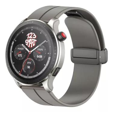 Imagem de Pulseira de Silicone magnética marca 123smart para Venu 2 45mm Vivoactive 4 45mm Gtr 4 Gtr 3 Gtr2 GTR 2 new Version GTR 47mm Stratos 3 Stratos 2 Stratos Pace GT 2 46mm GT 3 46mm GT 46mm