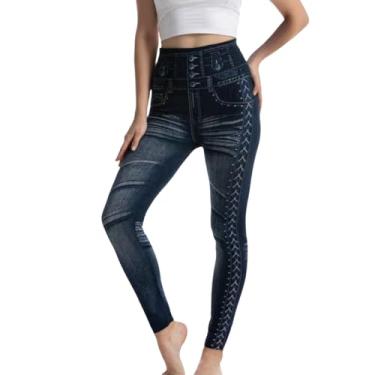 Imagem de AteecO Leggings Push Jeans Calças Jeans Jeans, Azul, G