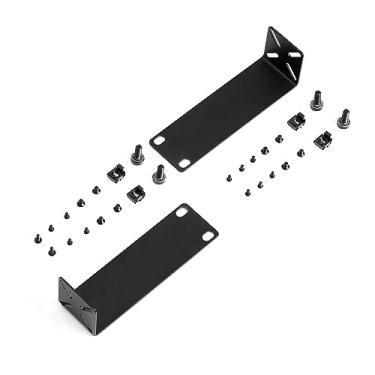 Imagem de MokerLink Kit de montagem em rack para interruptores de 20 cm, distância de furo ajustável de 14 a 30 mm, suporte de equipamento de 7,9 cm de largura a 19, compatível com Netgear, Cisco, HP, TRENDnet,