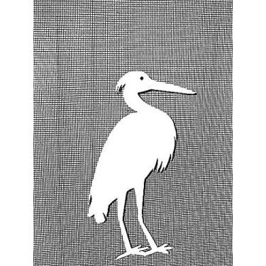 Imagem de DCentral Ímãs de tela flexíveis Garça: frente e verso. Segurança branca mais fácil de ver dia e noite. Decorativo. Ajuda a parar de entrar nas telas, cobre pequenas lágrimas em telas tamanho 4,5" x 6,5"