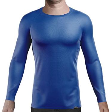 Imagem de Camisa Térmica Segunda Pele AD Store Proteção Uv+50 Azul (G)