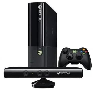 Imagem de Console 360 Super Slim 250Gb + Kinect + 5 Jogos Standard Preto