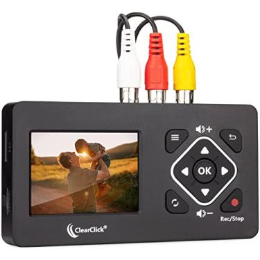 Imagem de ClearClick Mini edição do conversor de vídeo para digital 2.0 (segunda geração) - Grave vídeo de videocassetes, fitas VHS, AV, RCA, Hi8, filmadora, DVD, sistemas de jogos [requer videocassete