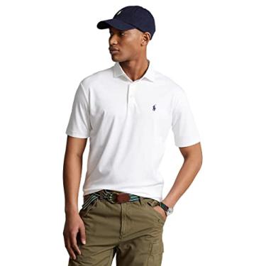 Imagem de Polo Ralph Lauren Camisa polo masculina de malha de manga curta, Branco, XXG